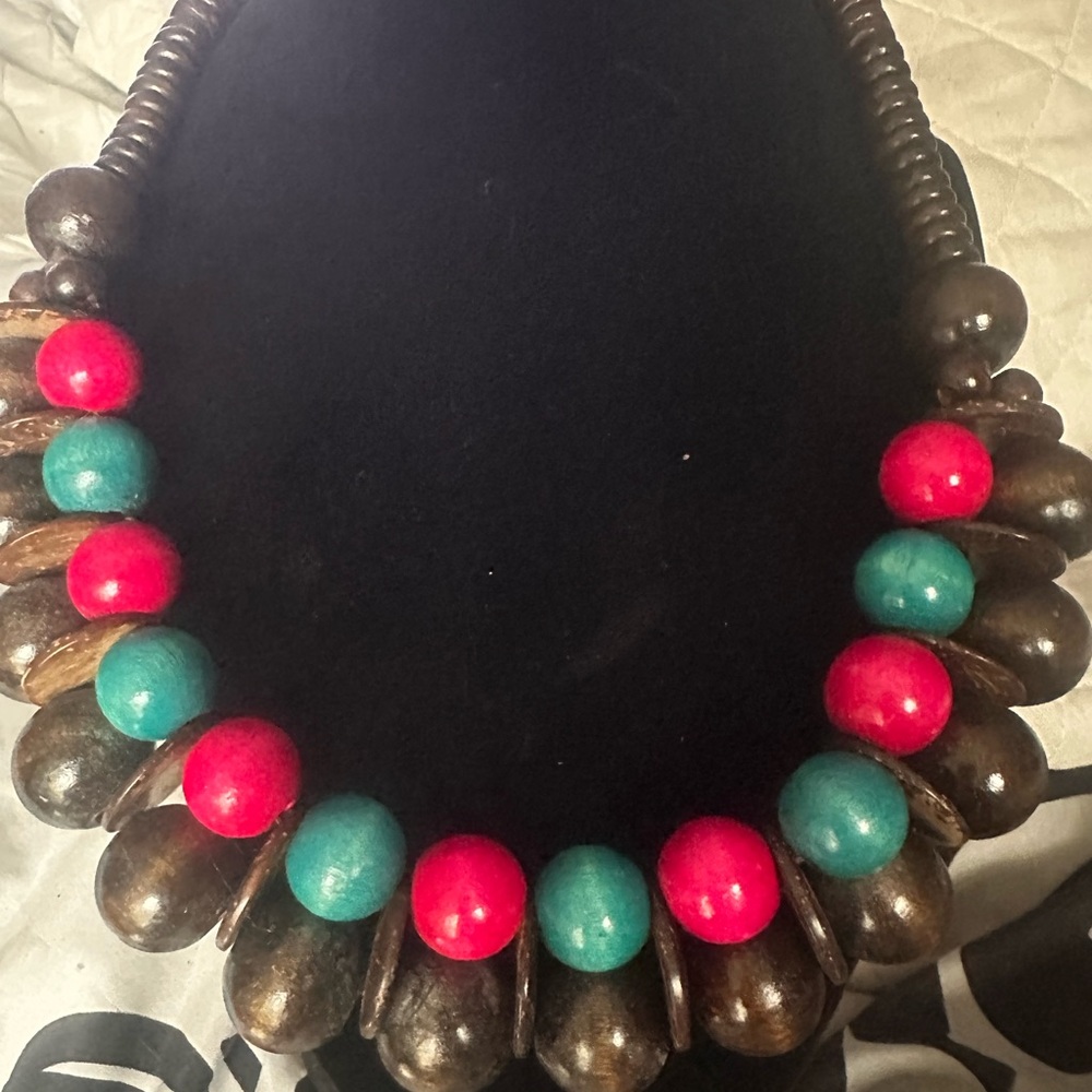 Bold Multicolor Beaded Necklace